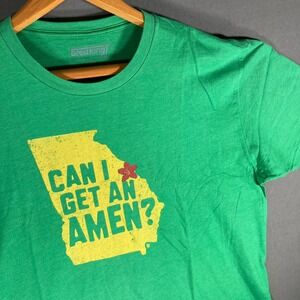 BreakingT Georgia Peach Can I Get An Amen Green‎ Graphic Tee 2XL